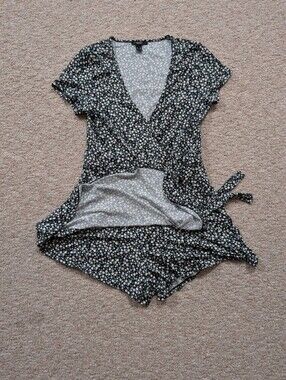 Forever 21 floral wrap-style romper